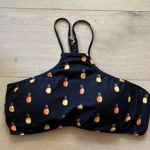 Adorable lightly worn pineapple swim top